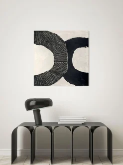 Tela dipinta a mano Black Circles