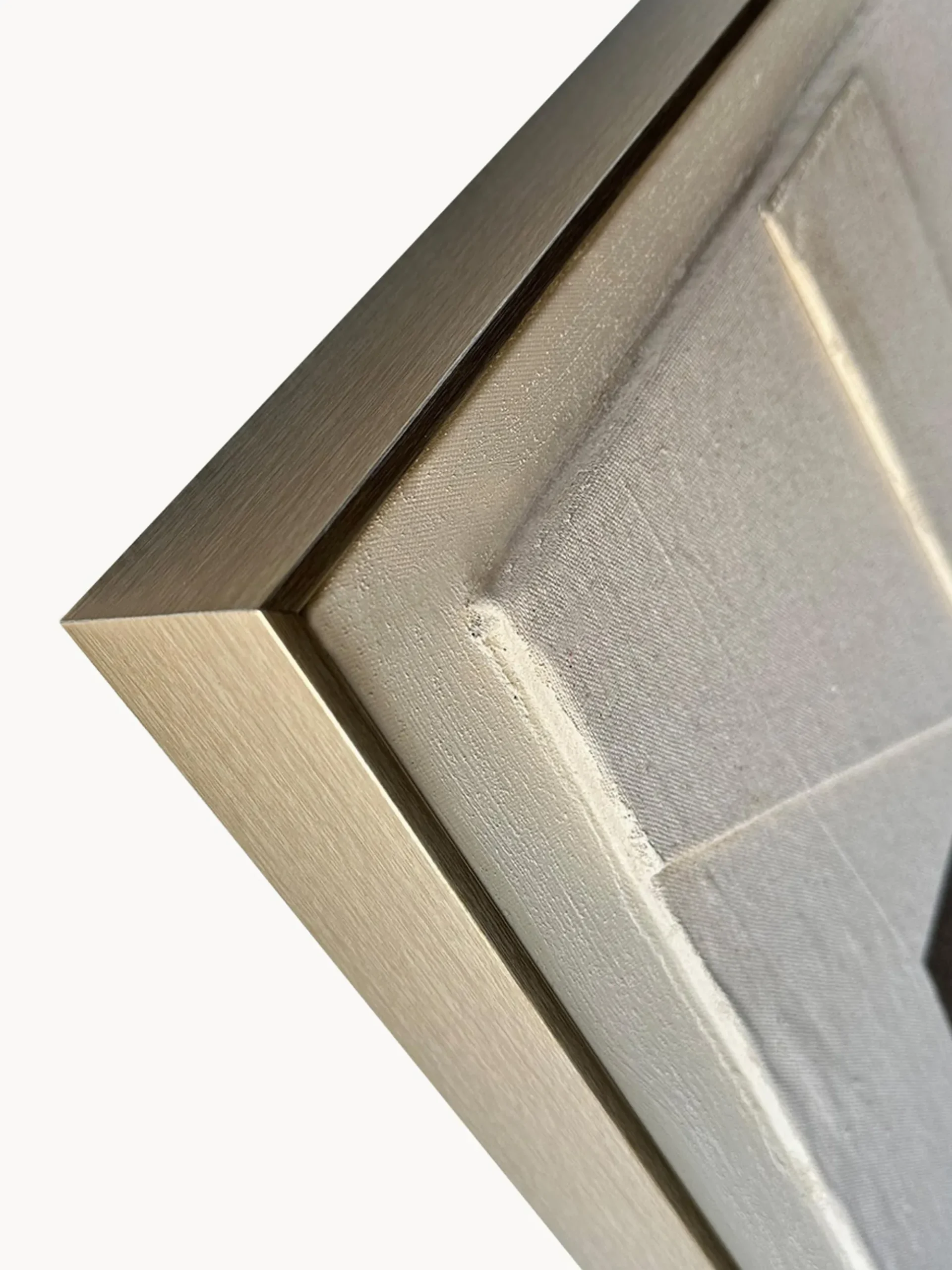 Tela dipinta a mano con cornice Brown Shapes