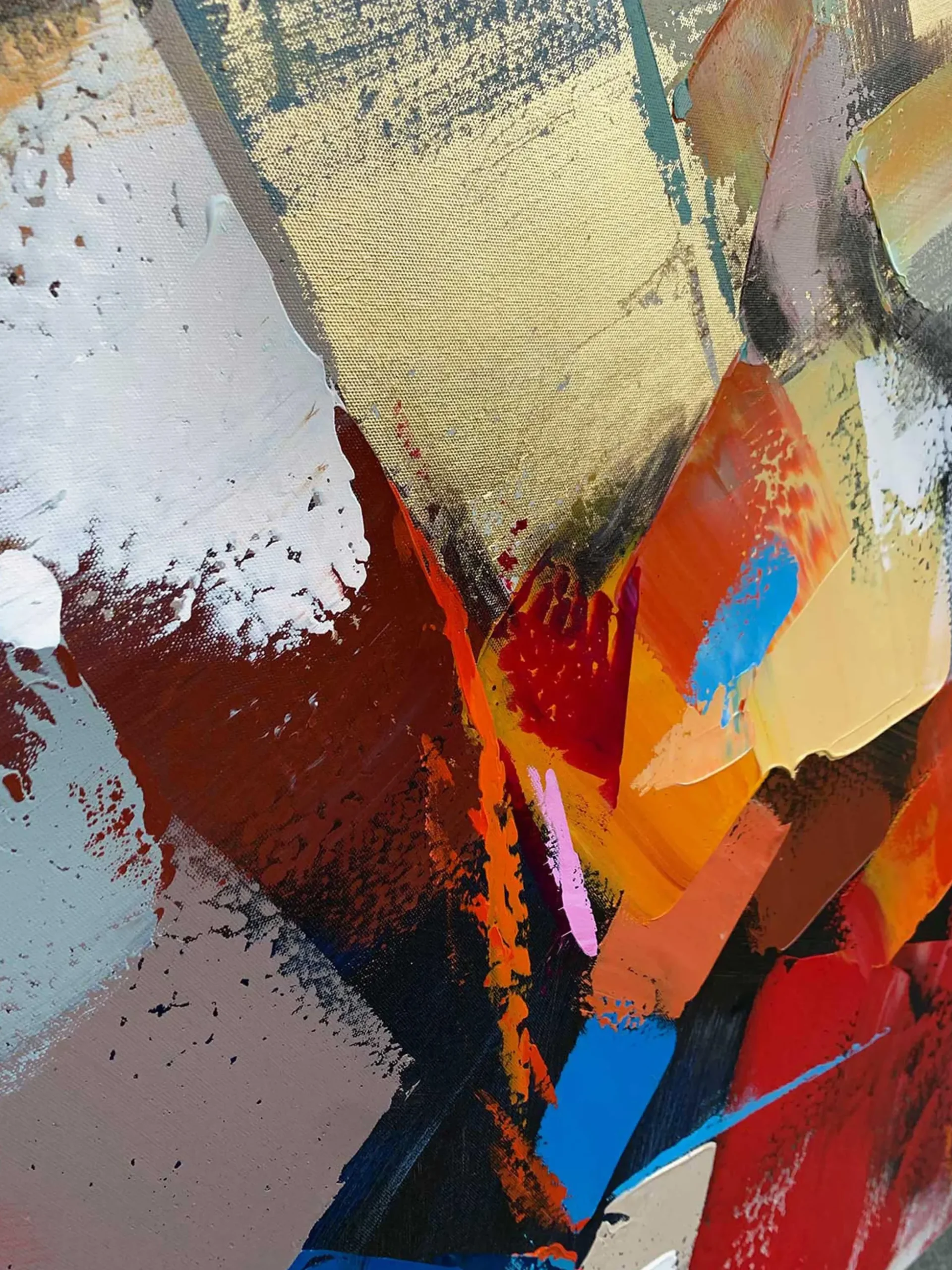 Tela dipinta a mano Esplosione di Colore