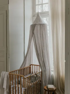 Tenda da letto in cotone Viola