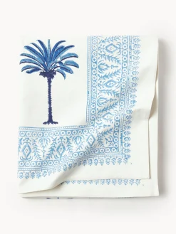 Tovaglia in cotone stampata a mano The Palms