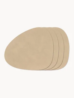 Tovaglietta americana dalla forma asimmetrica in pelle Curve 4 pz