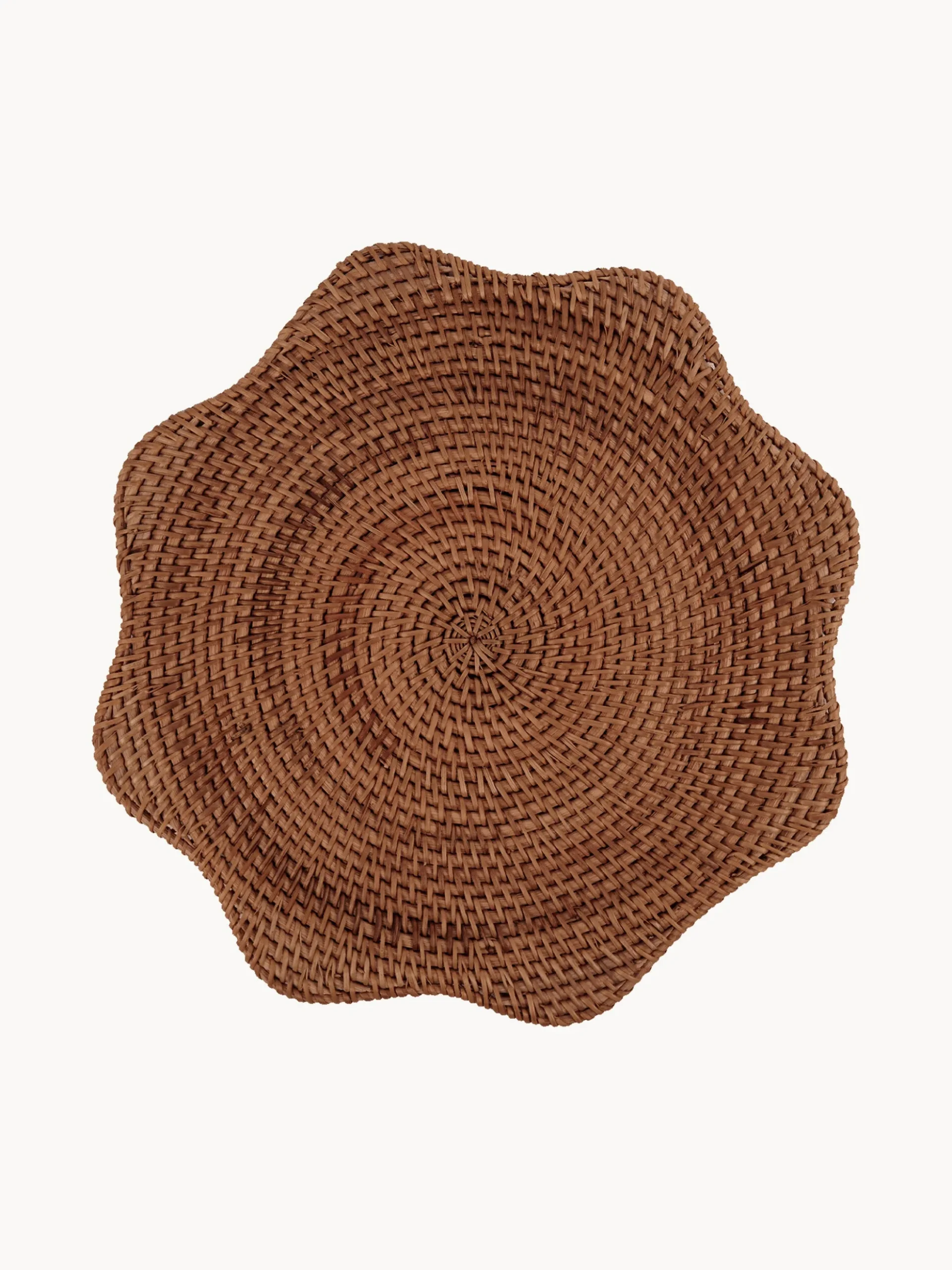 Tovaglietta in rattan fatta a mano Scallop