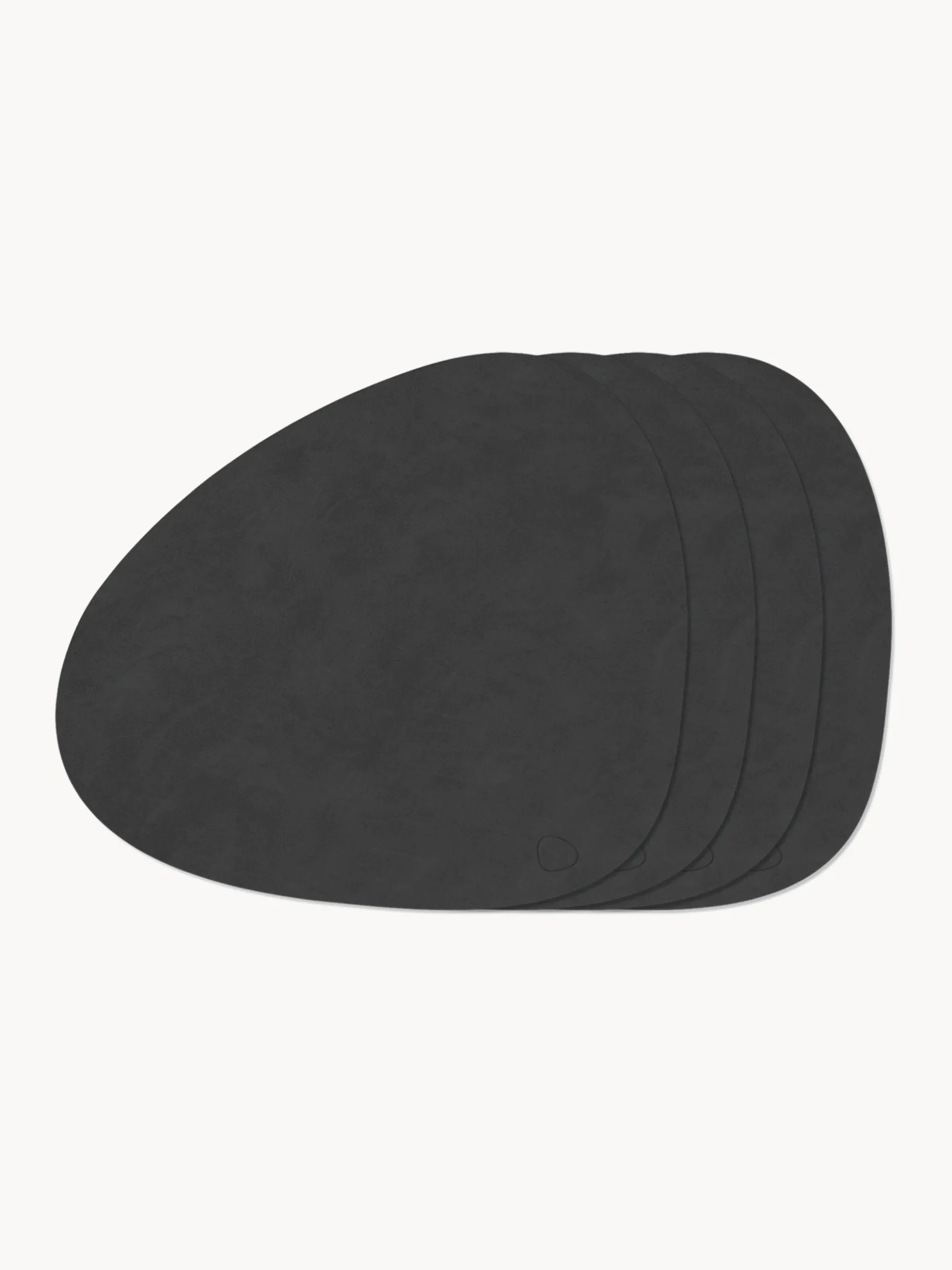 Tovaglietta americana dalla forma asimmetrica in pelle Curve 4 pz