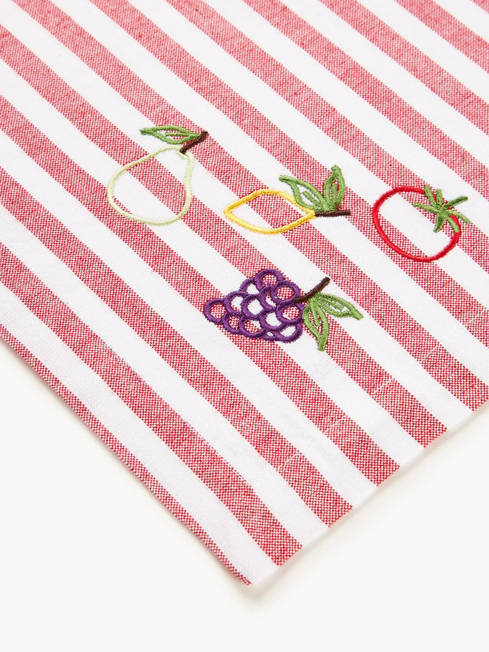 Tovagliette a righe con motivi ricamati Melony 2 pz