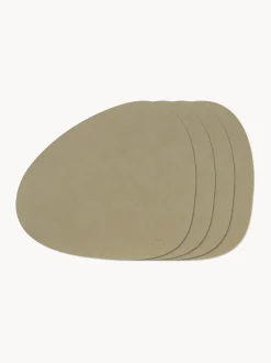 Tovagliette americane asimmetriche in pelle Curve 4 pz