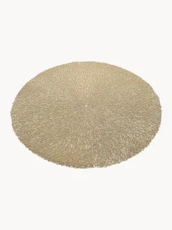 Tovagliette americane rotonde con frange Linda 6 pz