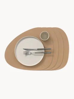 Tovagliette americane dalla forma asimmetrica in pelle Curve 4 pz