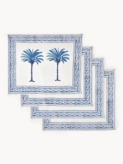 Tovagliette americane in cotone stampato a mano The Palms 4 pz