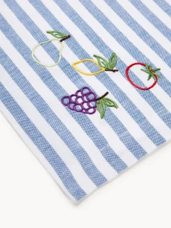 Tovagliette a righe con motivi ricamati Melony 2 pz