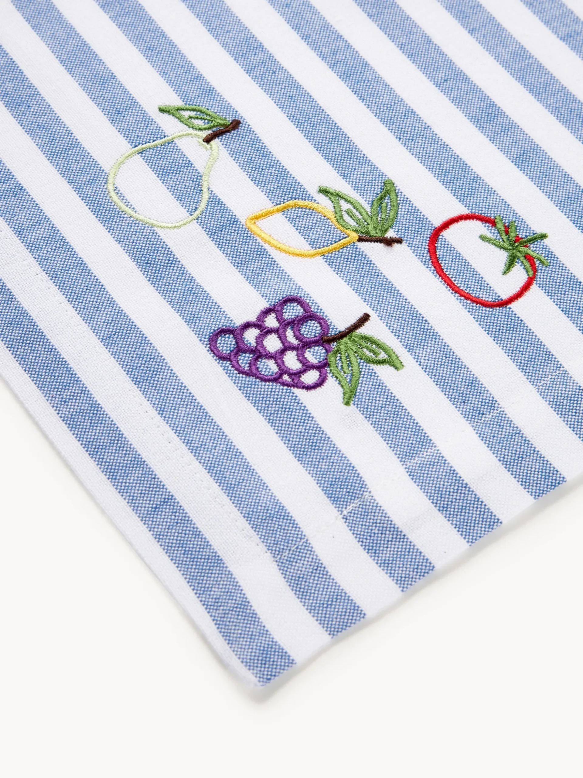 Tovagliette a righe con motivi ricamati Melony 2 pz