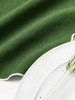 Tovaglioli da cocktail in lino con ricamo Cosmo 4 pz