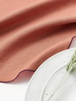 Tovaglioli in lino con ricamo Cosmo 4 pz