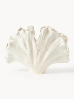 Vaso a forma di conchiglia Gingko, alt. 24 cm