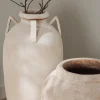 Vaso da terra con finitura sabbiata Liah, alt. 70 cm