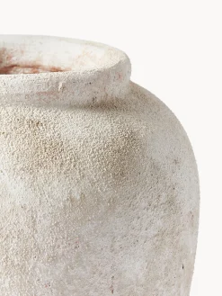 Vaso da terra con finitura sabbiata Leana, alt. 32 cm