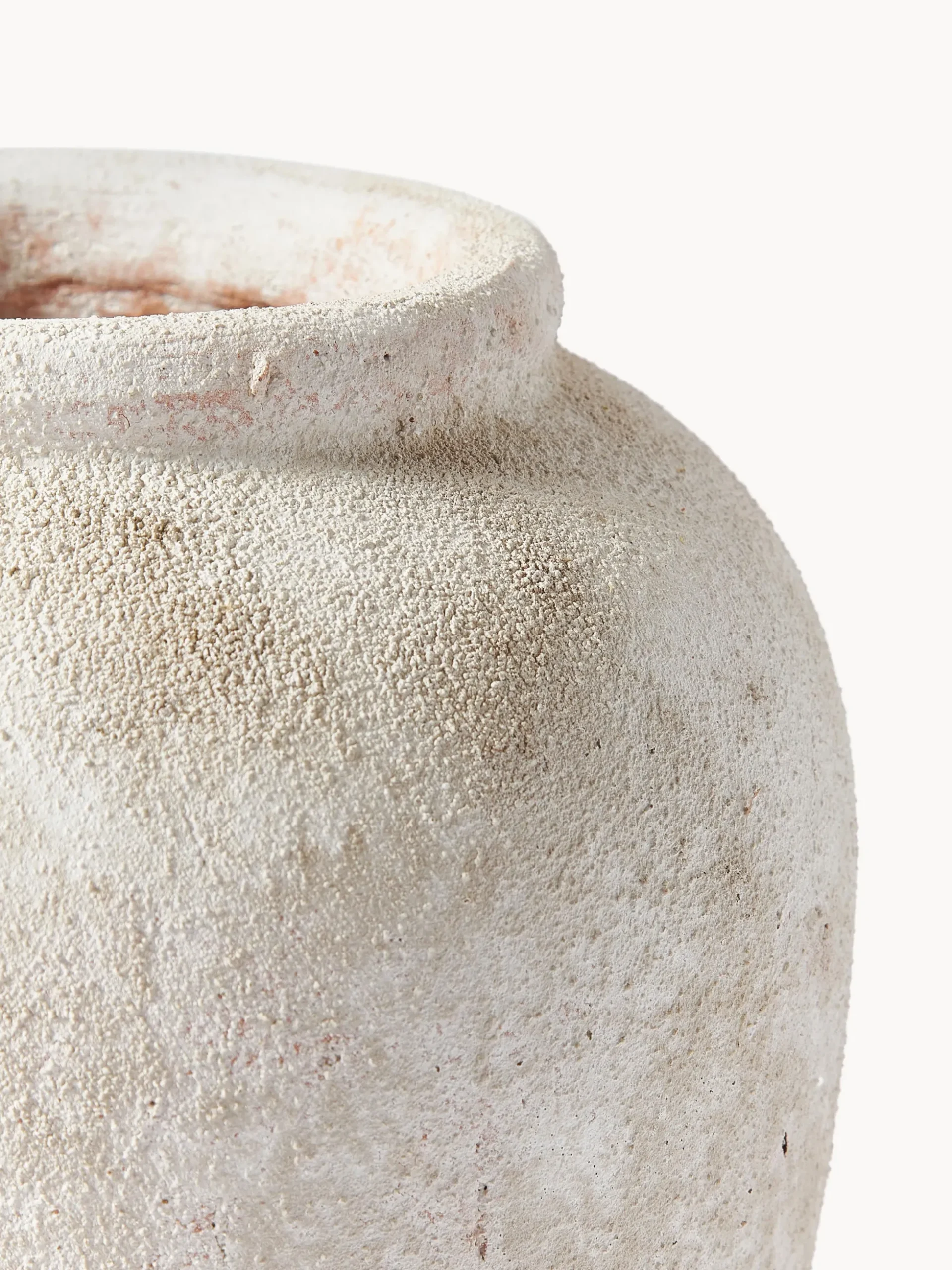 Vaso da terra con finitura sabbiata Leana, alt. 32 cm