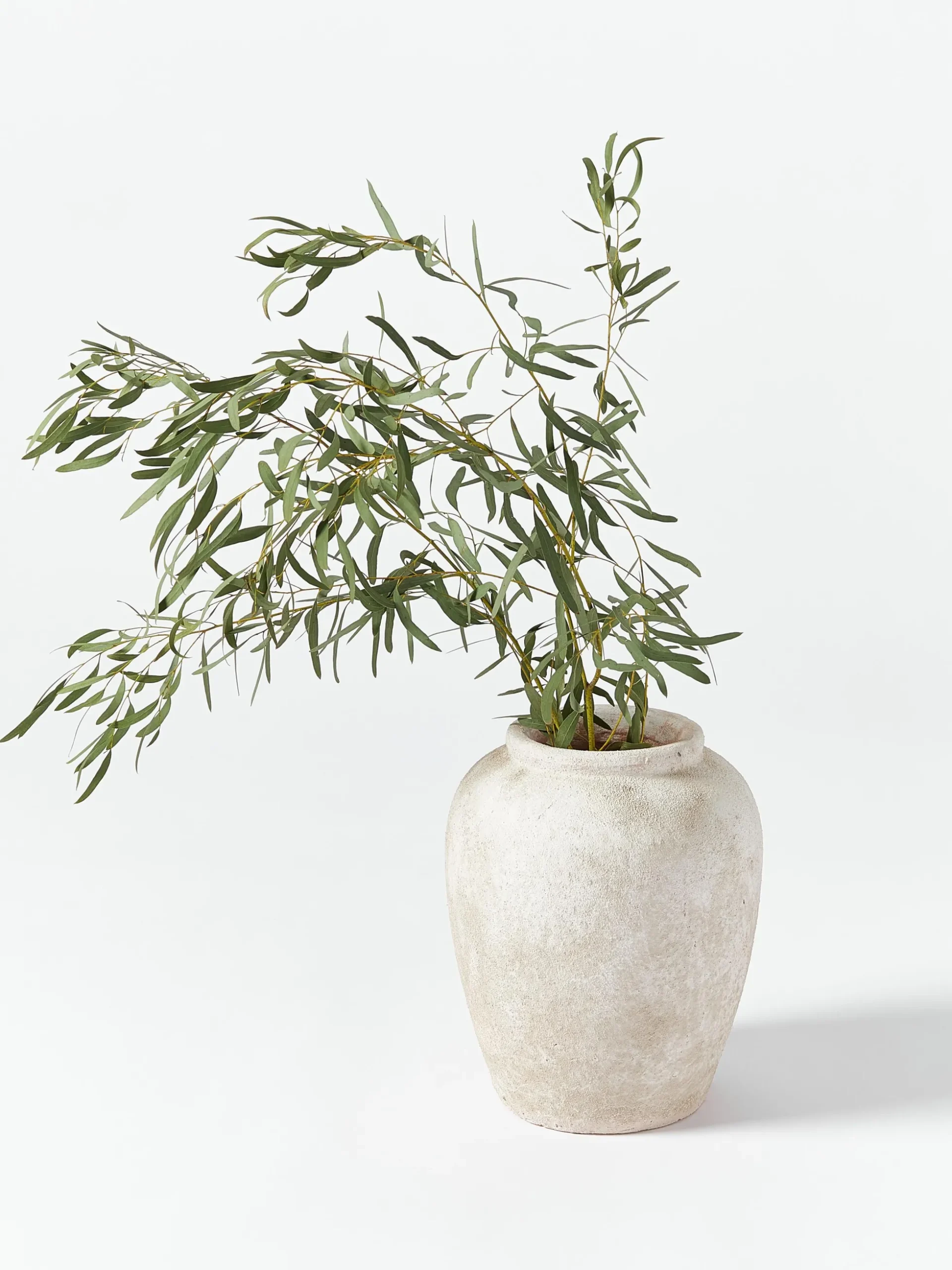 Vaso da terra con finitura sabbiata Leana, alt. 32 cm