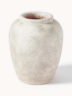 Vaso da terra con finitura sabbiata Leana, alt. 32 cm
