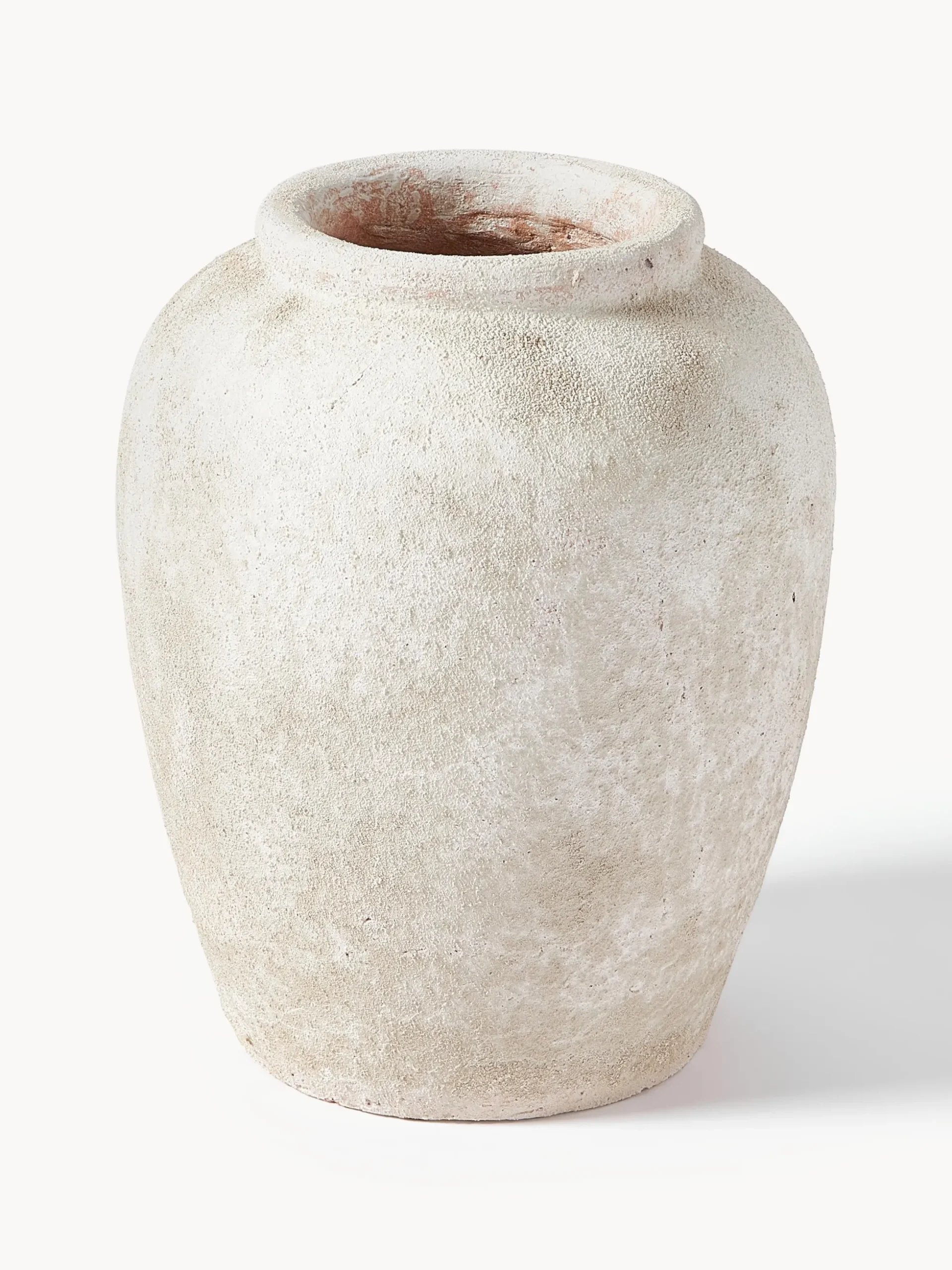 Vaso da terra con finitura sabbiata Leana, alt. 32 cm