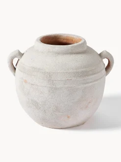 Vaso da terra con finitura sabbiata Leana, alt. 32 cm