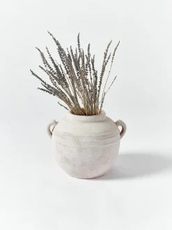 Vaso da terra con finitura sabbiata Leana, alt. 32 cm