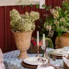 Vaso decorativo in rattan fatto a mano Scallop, alt. 31 cm