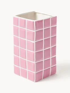 Vaso di design effetto piastrellato Tile, alt. 21 cm