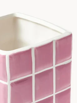 Vaso di design effetto piastrellato Tile, alt. 21 cm