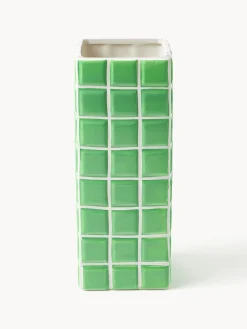 Vaso di design effetto piastrellato Tile, alt. 28 cm
