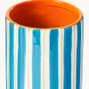 Vaso dipinto a mano in porcellana Ray, alt. 24 cm