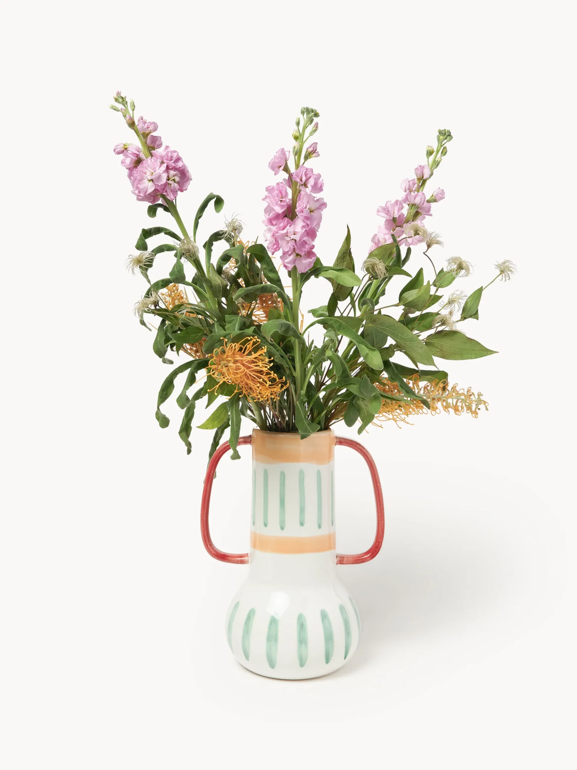 Vaso dipinto a mano Lise, alt. 30 cm