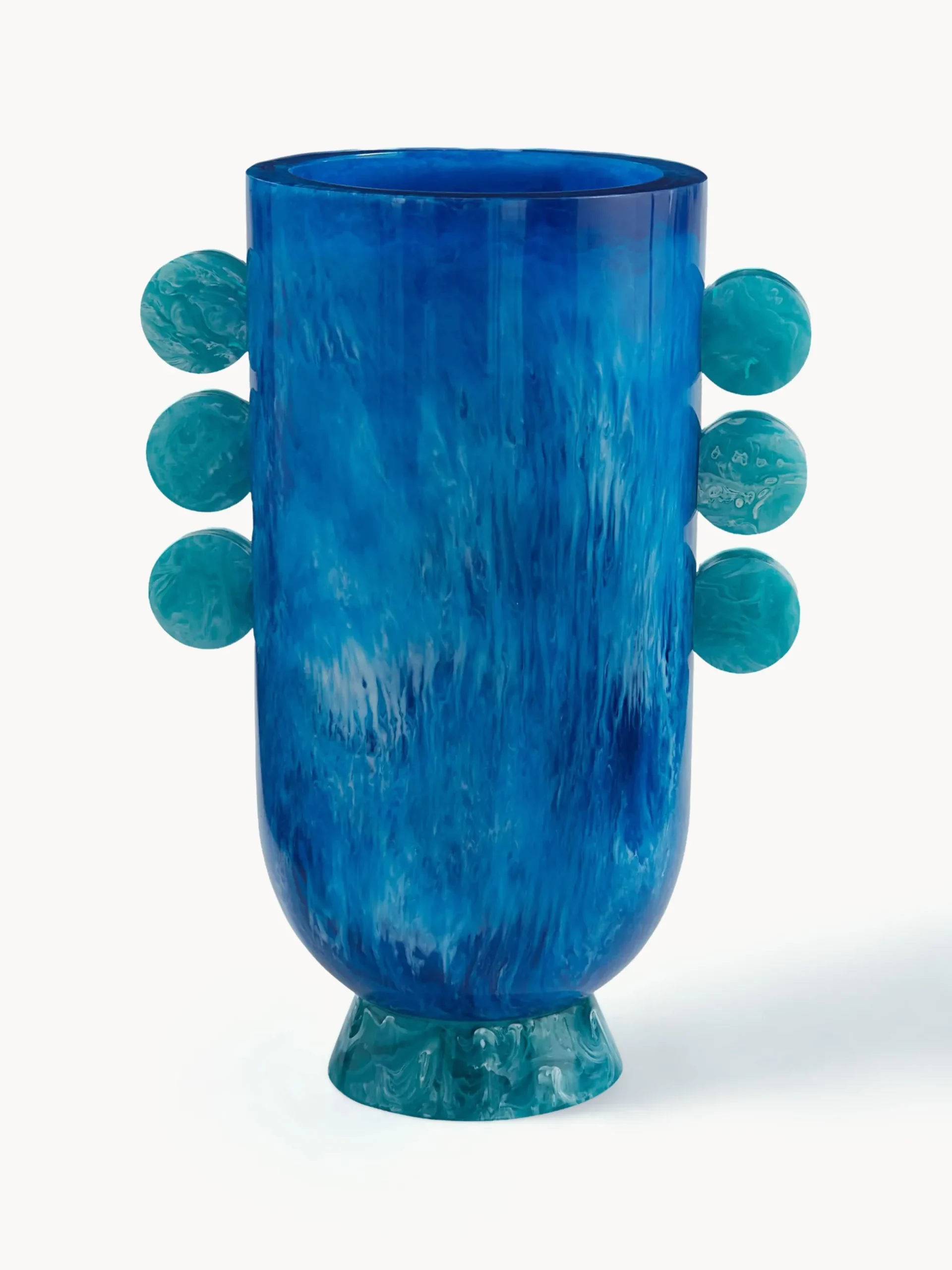 Vaso fatto a mano effetto marmo Como, alt. 27 cm