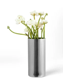 Vaso in acciaio inossidabile con struttura rigata Bernadotte, alt. 26 cm