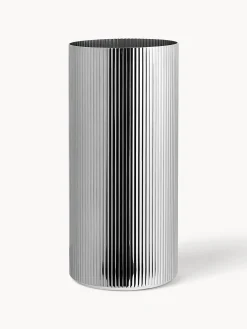 Vaso in acciaio inossidabile con struttura rigata Bernadotte, alt. 26 cm