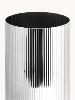 Vaso in acciaio inossidabile con struttura rigata Bernadotte, alt. 26 cm