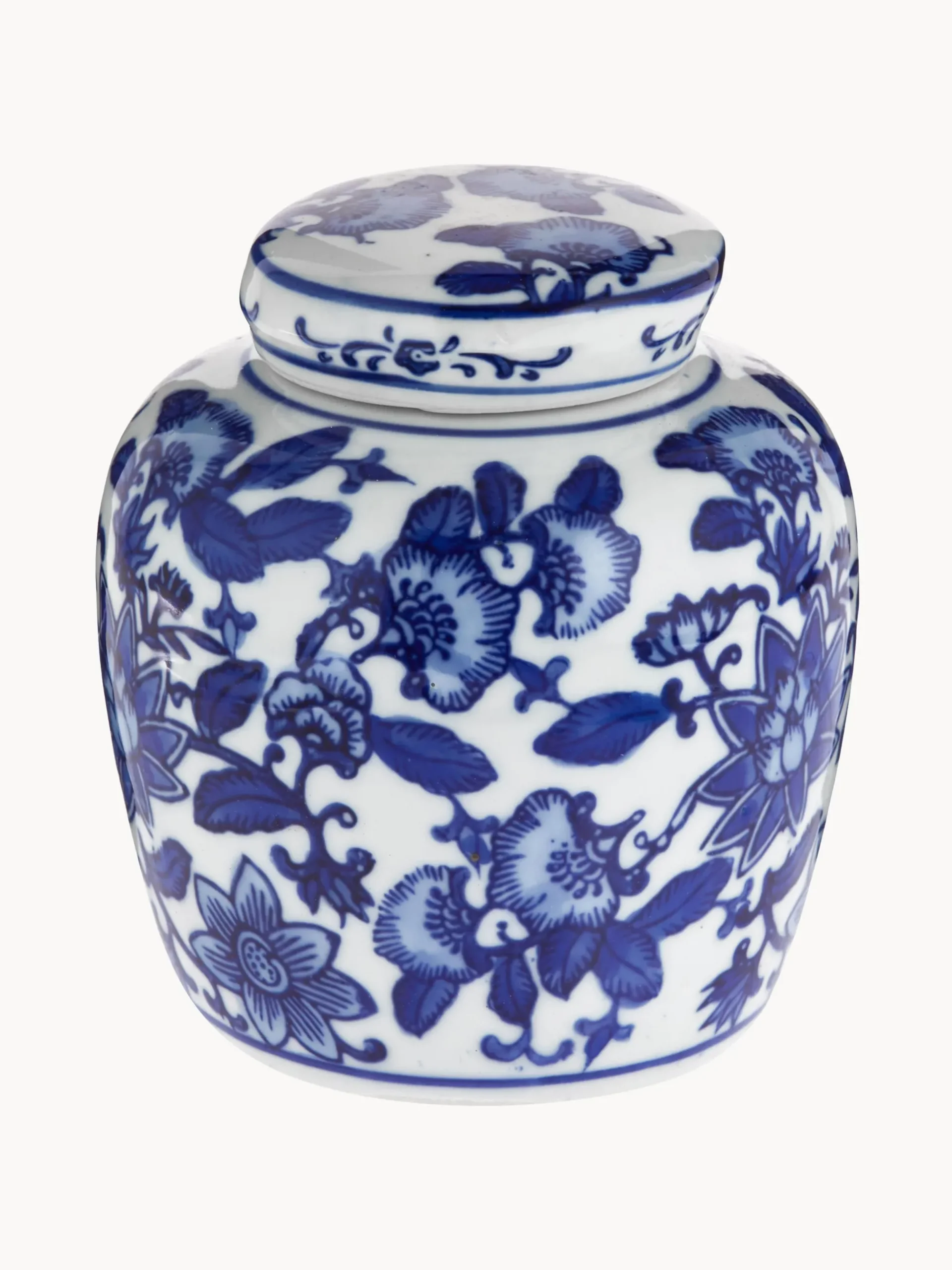 Vaso in porcellana con coperchio Annabelle, alt. 13 cm