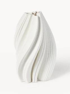 Vaso in porcellana con stampa 3D Melody, alt. 29 cm