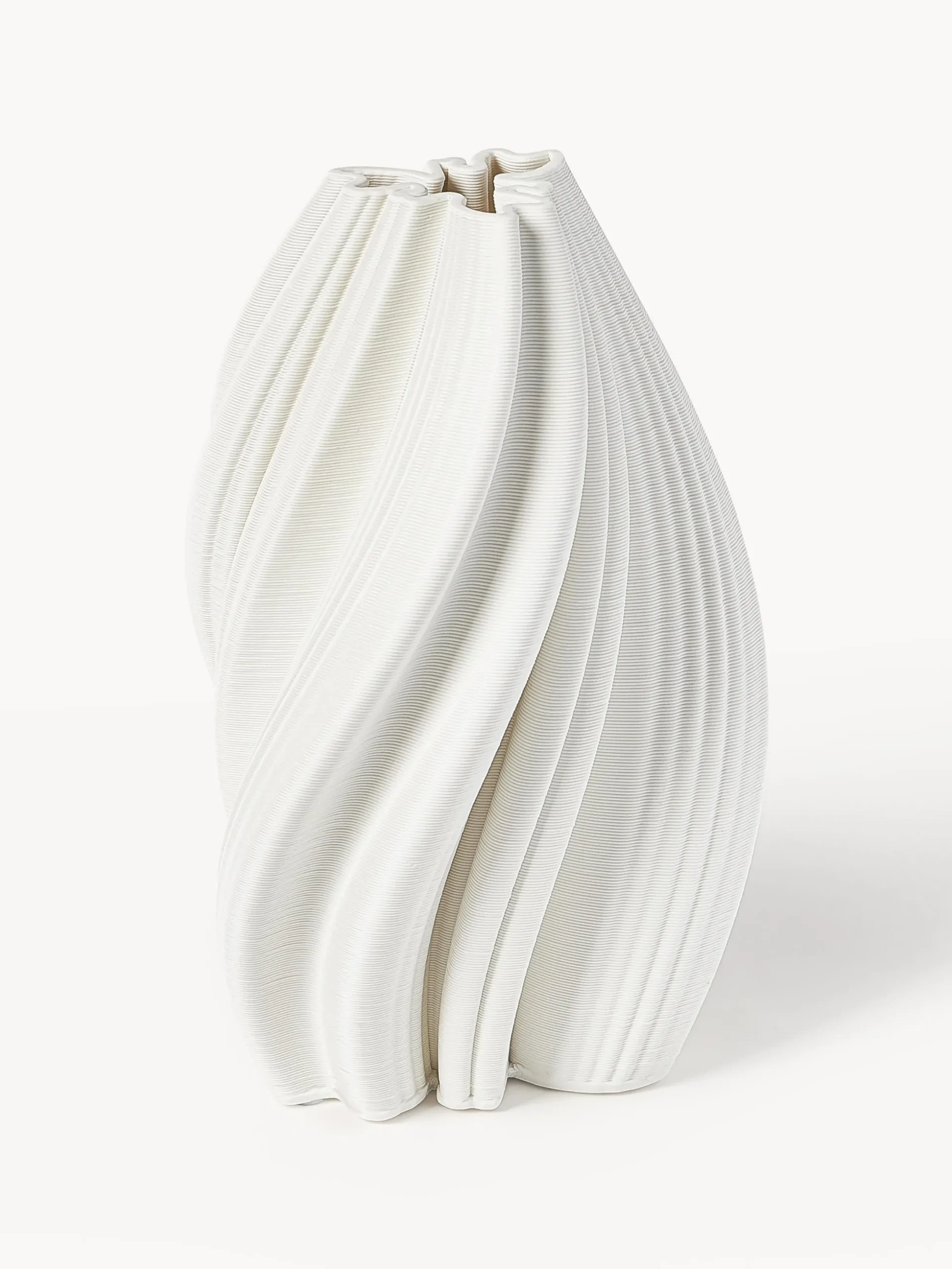 Vaso in porcellana con stampa 3D Melody, alt. 29 cm