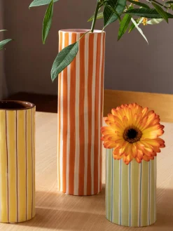 Vaso in porcellana dipinta a mano Ray, alt. 13 cm