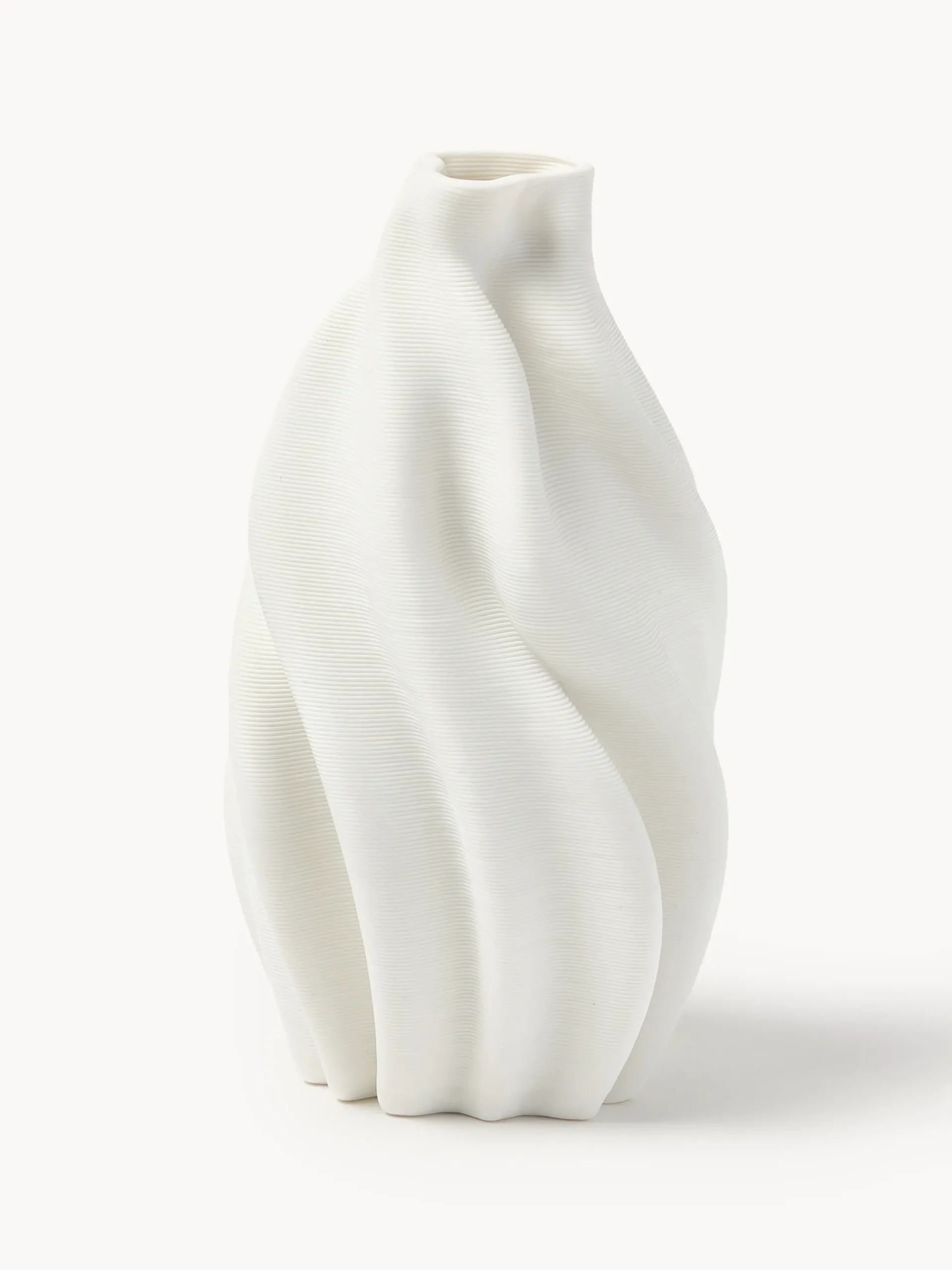 Vaso in porcellana stampato in 3D Lyria, alt. 18 cm
