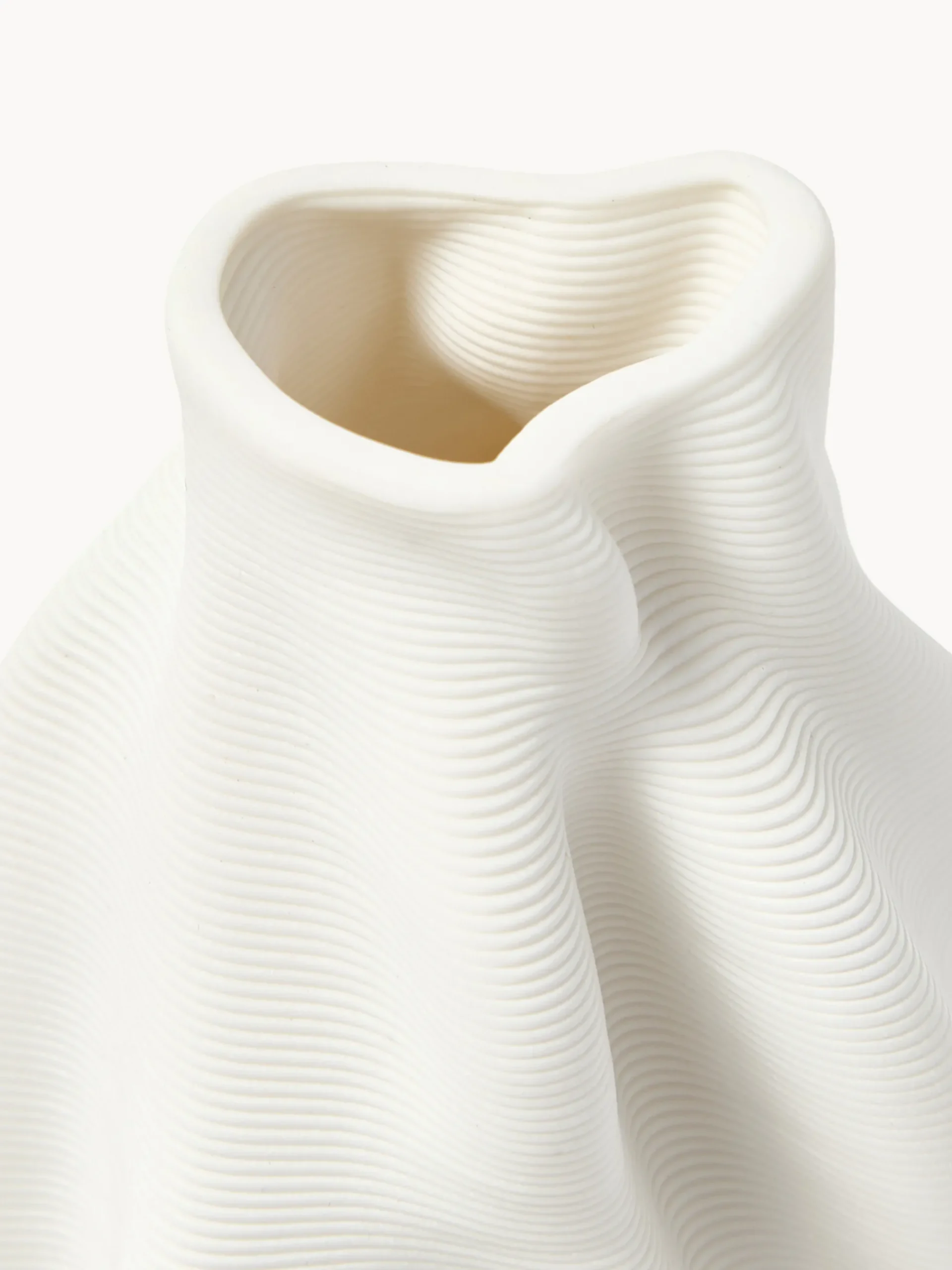 Vaso in porcellana stampato in 3D Lyria, alt. 18 cm