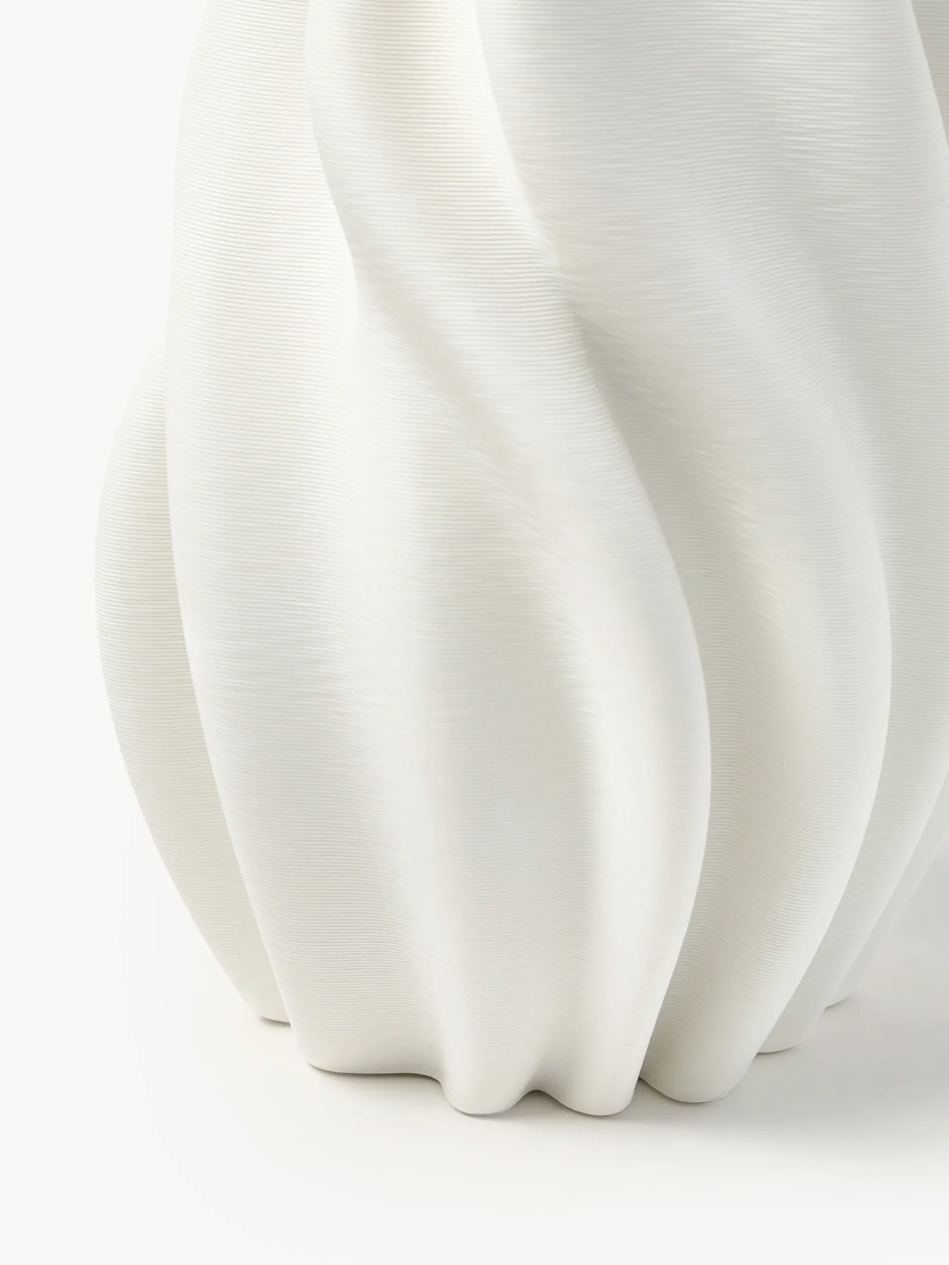 Vaso in porcellana stampato in 3D Lyria, alt. 40 cm