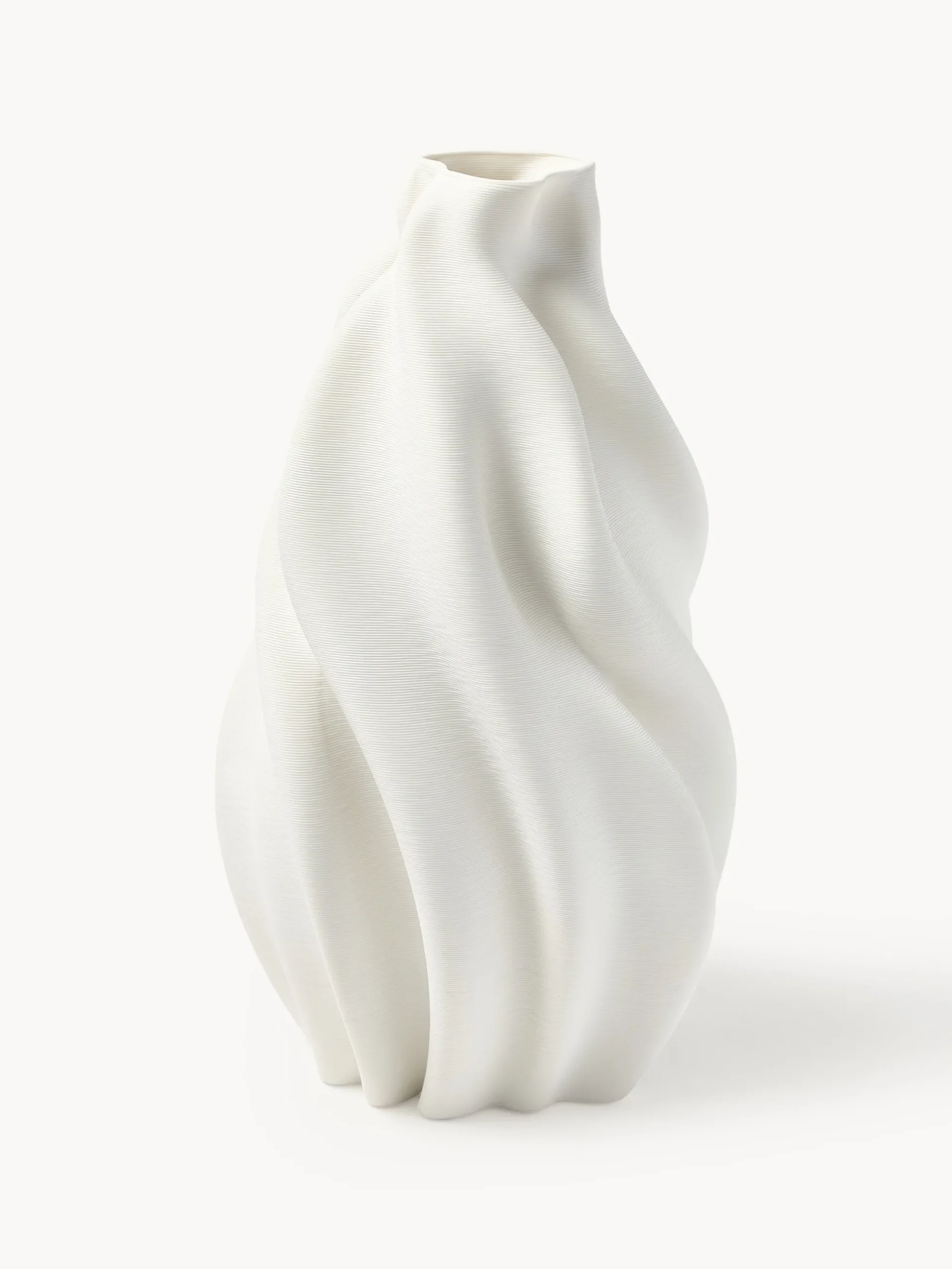 Vaso in porcellana stampato in 3D Lyria, alt. 40 cm