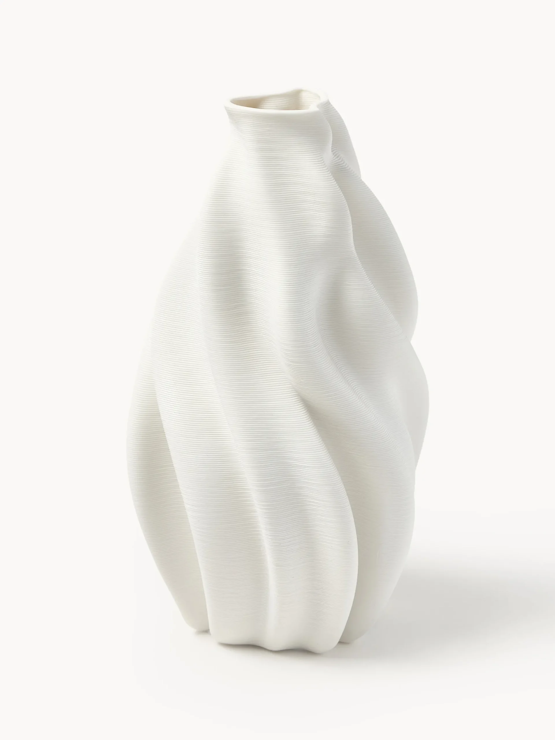 Vaso in porcellana stampato in 3D Lyria, alt. 29 cm