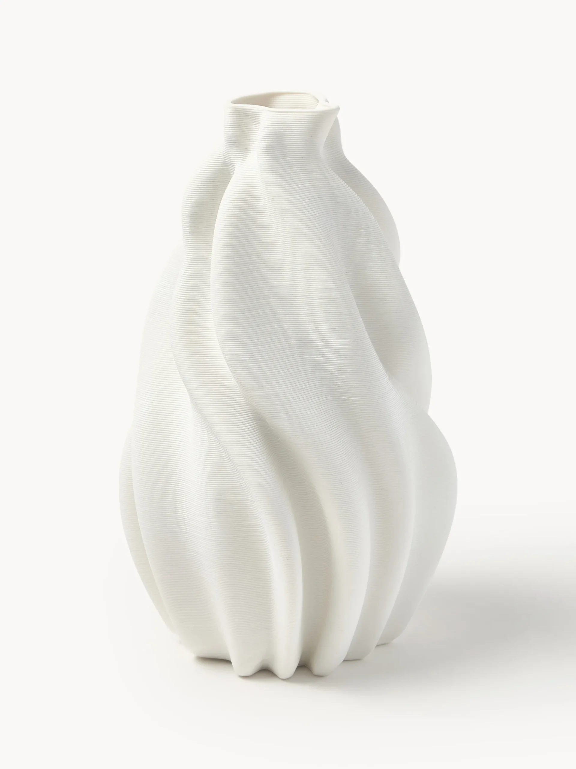 Vaso in porcellana stampato in 3D Lyria, alt. 29 cm