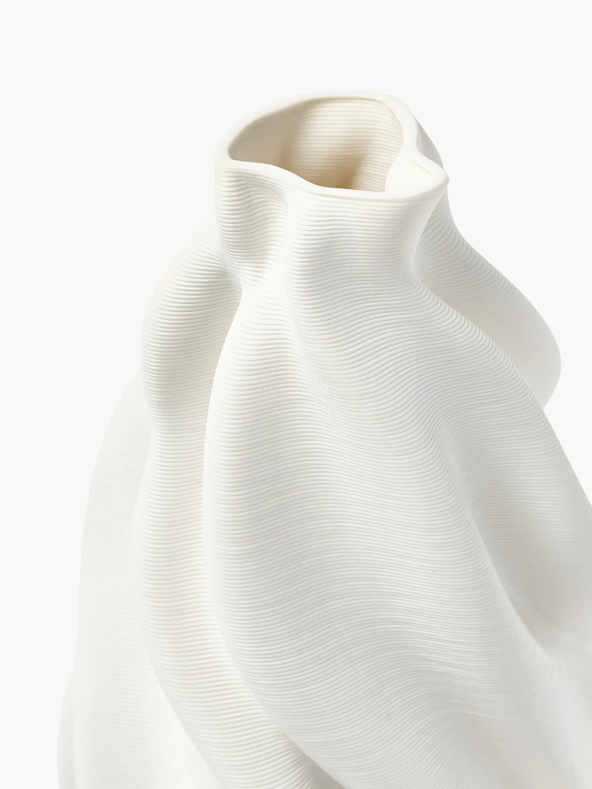 Vaso in porcellana stampato in 3D Lyria, alt. 29 cm