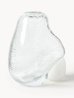 Vaso in vetro con bolle d'aria Nicky, alt. 20 cm