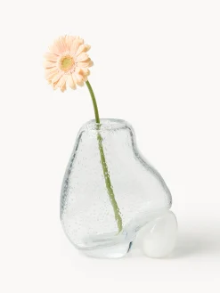 Vaso in vetro con bolle d'aria Nicky, alt. 20 cm