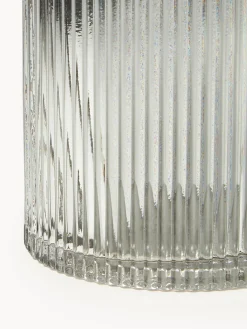 Vaso in vetro con superficie millerighe Lija, alt. 30 cm